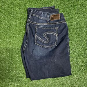Silver Jeans Co. Suki Capri Women’s 36x24 Dark Wash Curvy Fit Stretch Denim